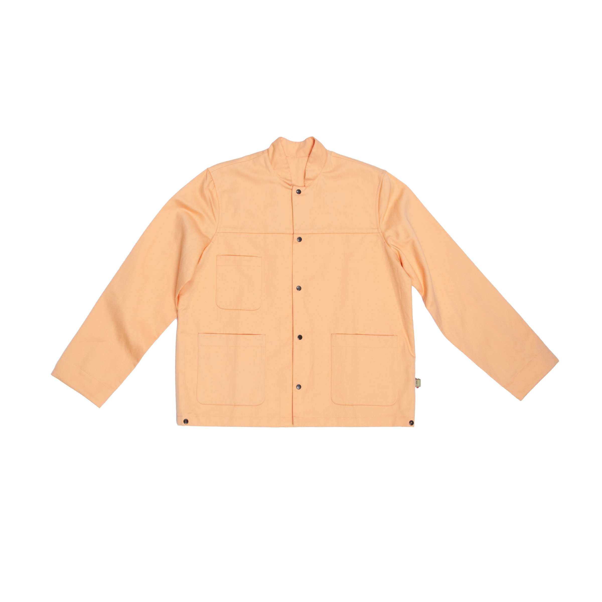Overshirt Jacket with Pockets in Apricot Color