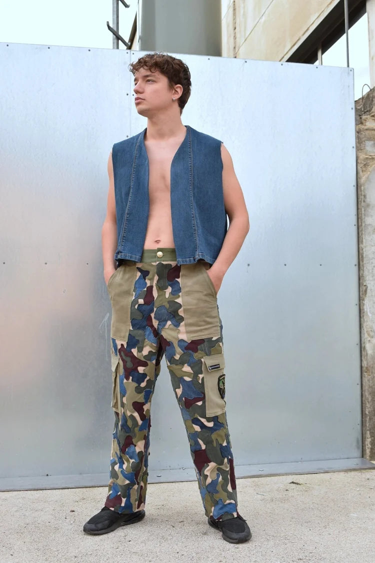 Patchwork Military Pants