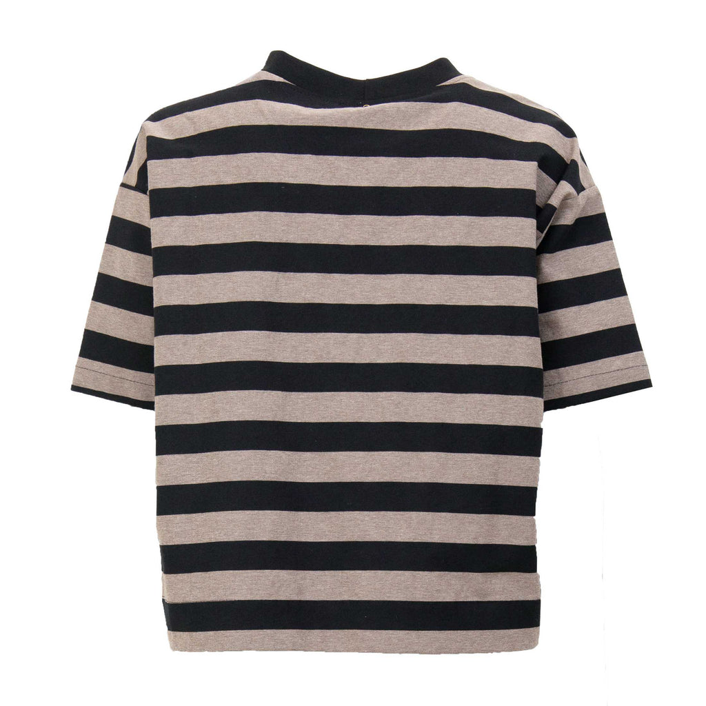 Brown & Black Striped T-Shirt