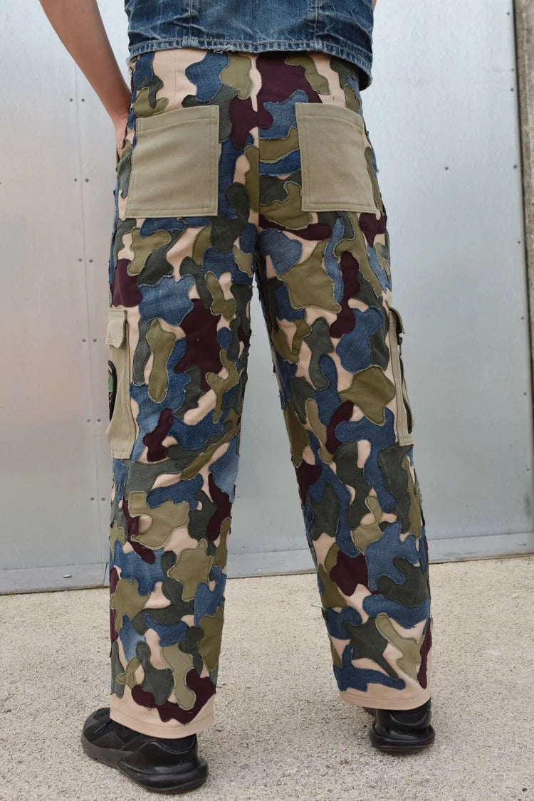 Patchwork Military Pants