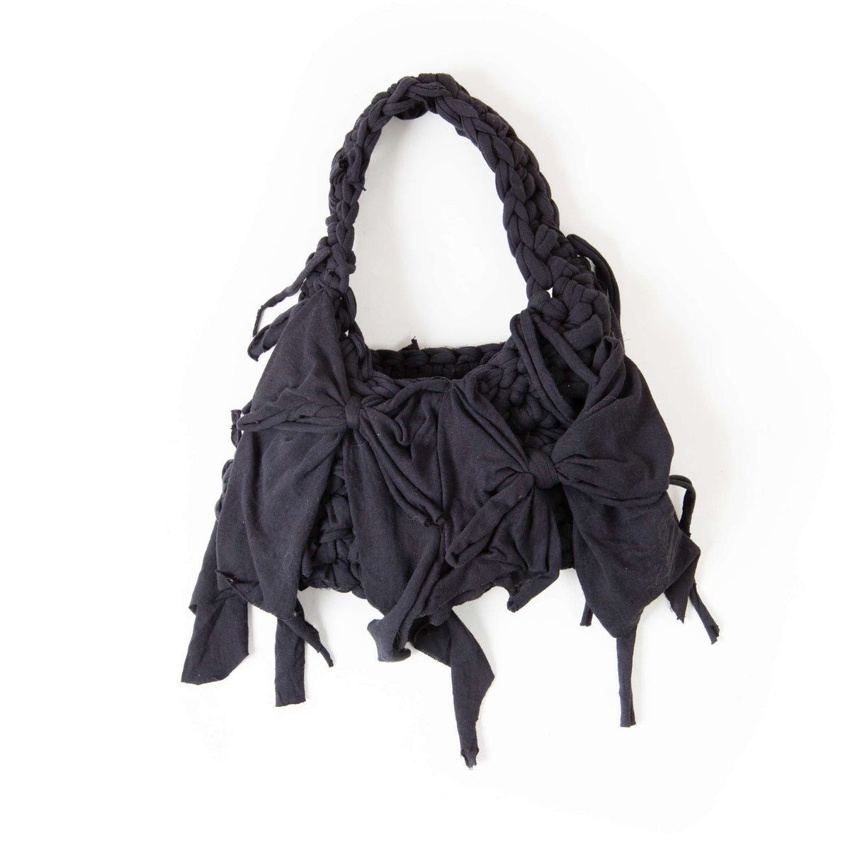 BLACK CROCHET BAG