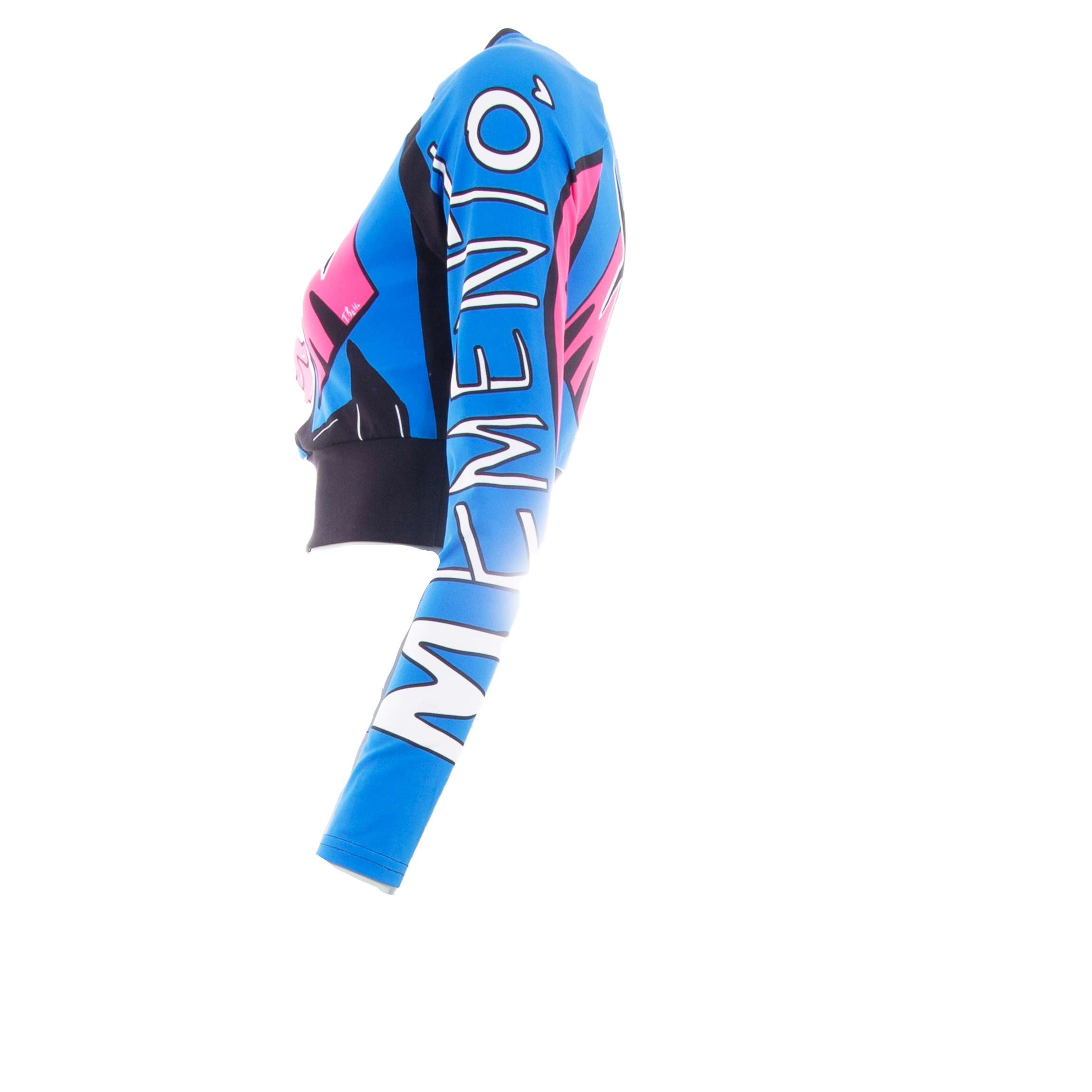 PRINTED CROP TOP / BLUE AND PINK HAIR