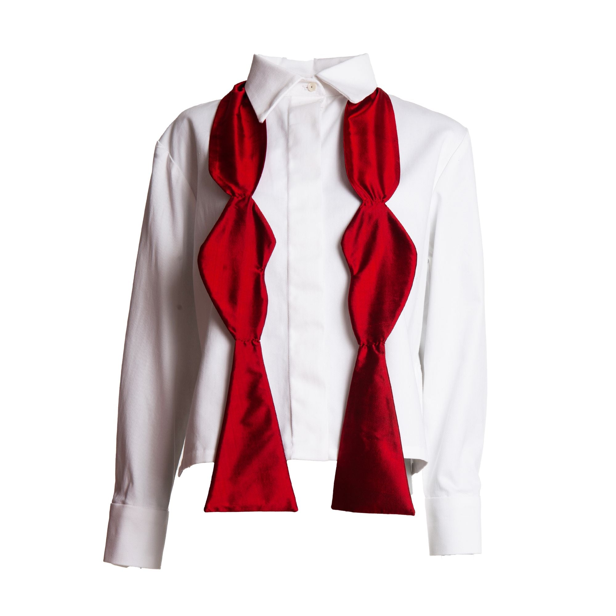 Shirt with Red Bow Tie