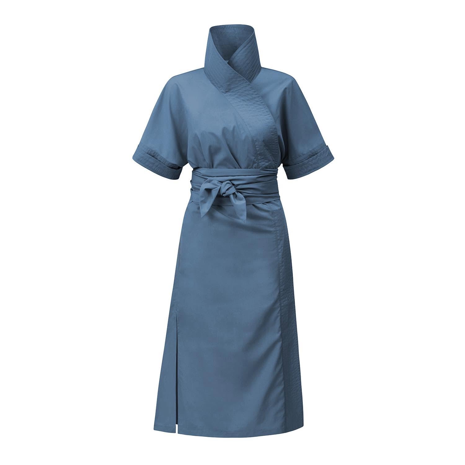 GreyBlue Wrap Dress