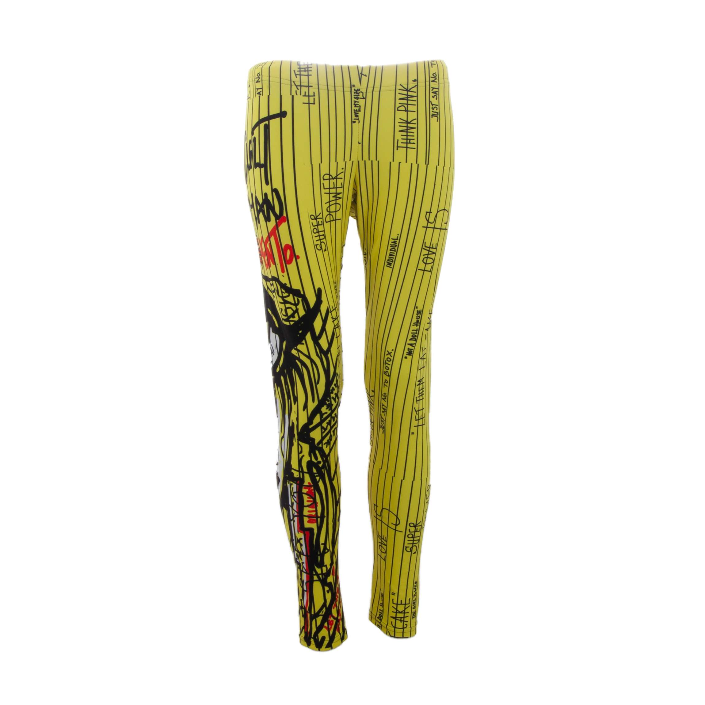 PRINTED LEGGINGS / BOTTOMS / YOGA / YELLOW PRINT