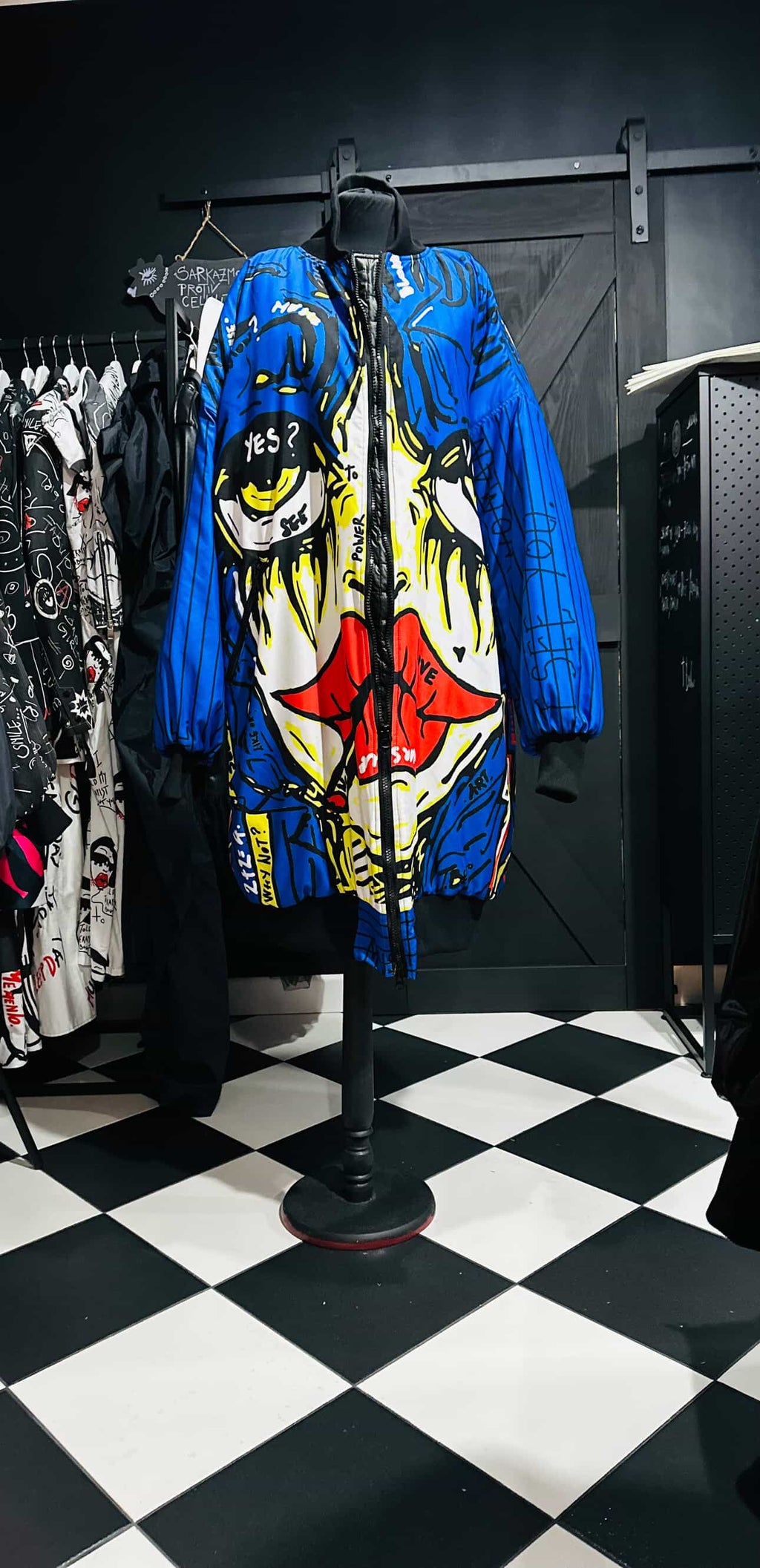 OVERSIZED / WATERPROOF / BLUE PRINT JACKET