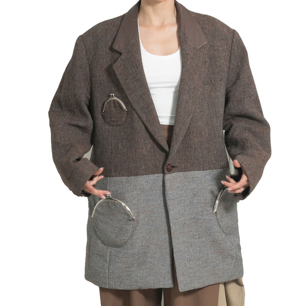 Blazer mit Vintage-Geldbörsentaschen