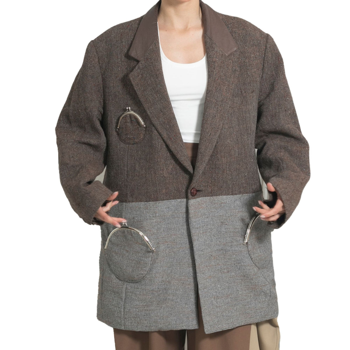 Blazer mit Vintage-Geldbörsentaschen