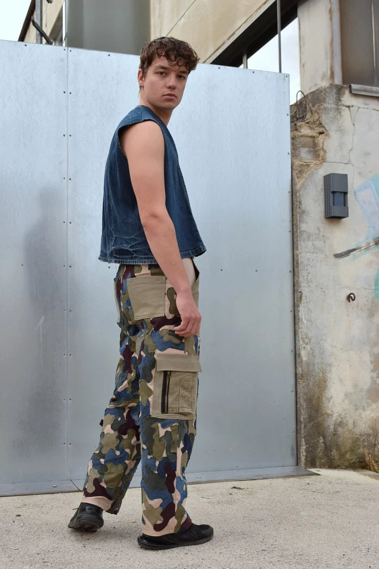 Patchwork Military Pants