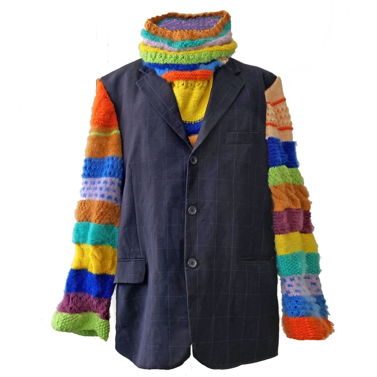 Blazer mit gehäkelten Ärmeln