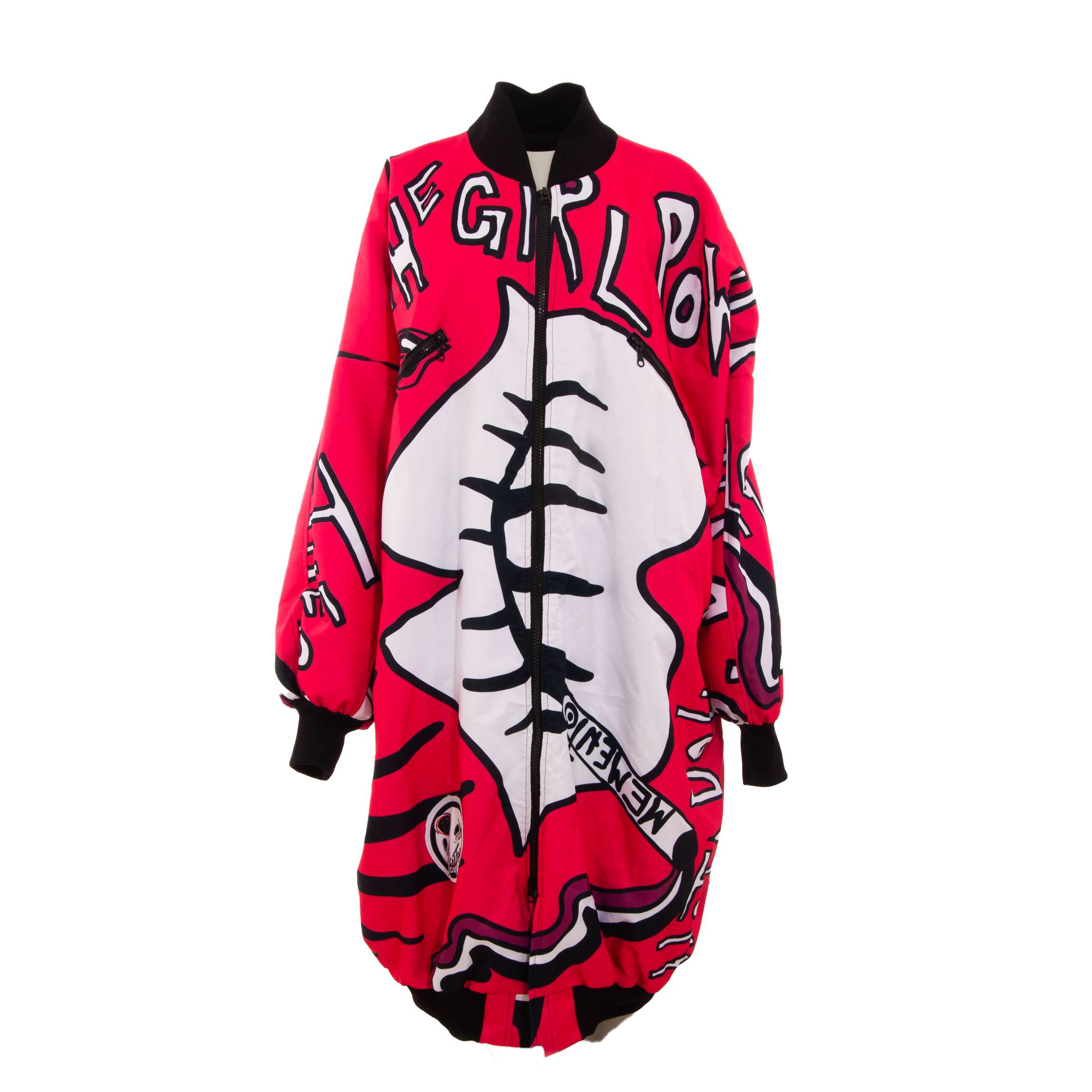 OVERSIZED / WATERPROOF / PINK PRINT JACKET