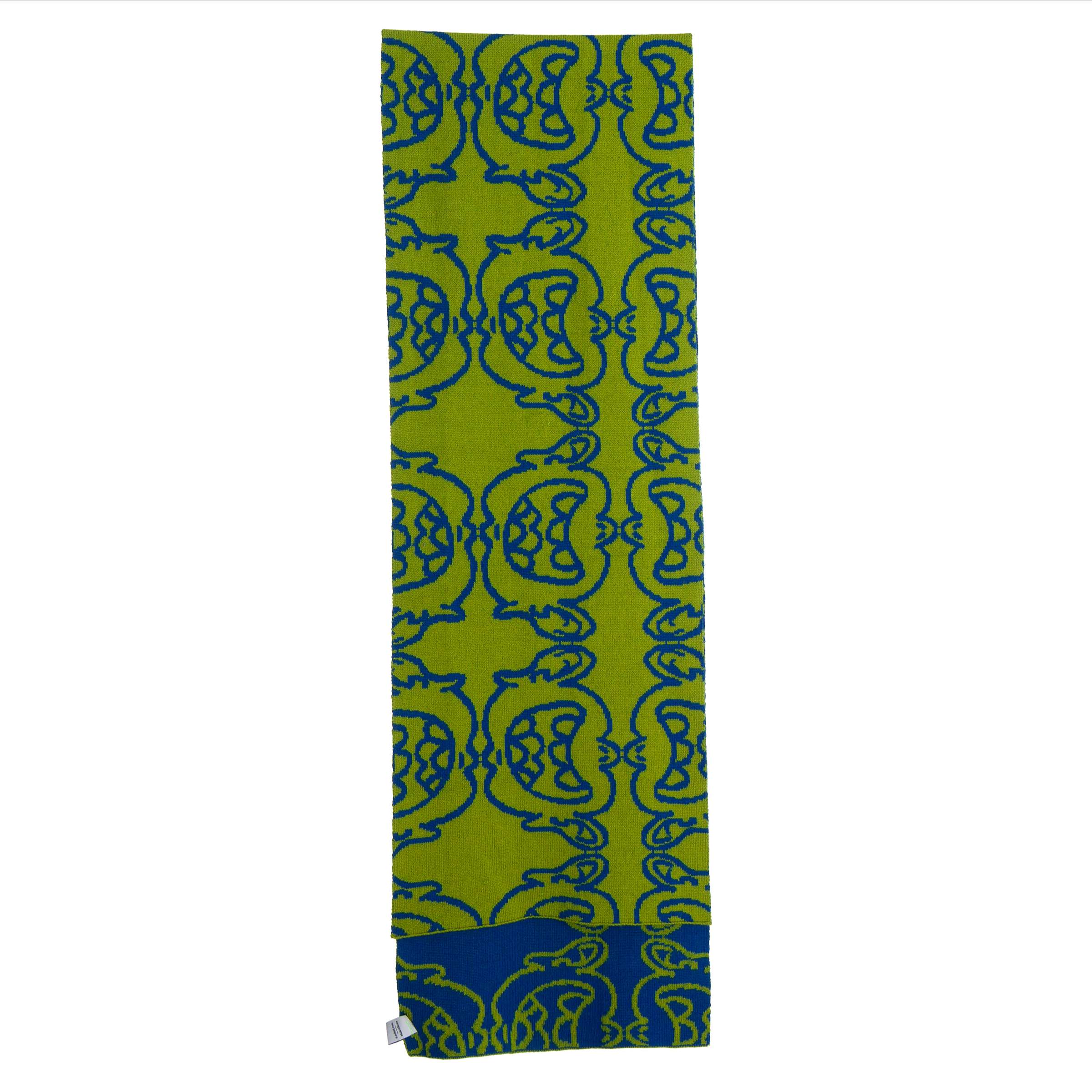 Blue & Green Big Head Baby Scarf