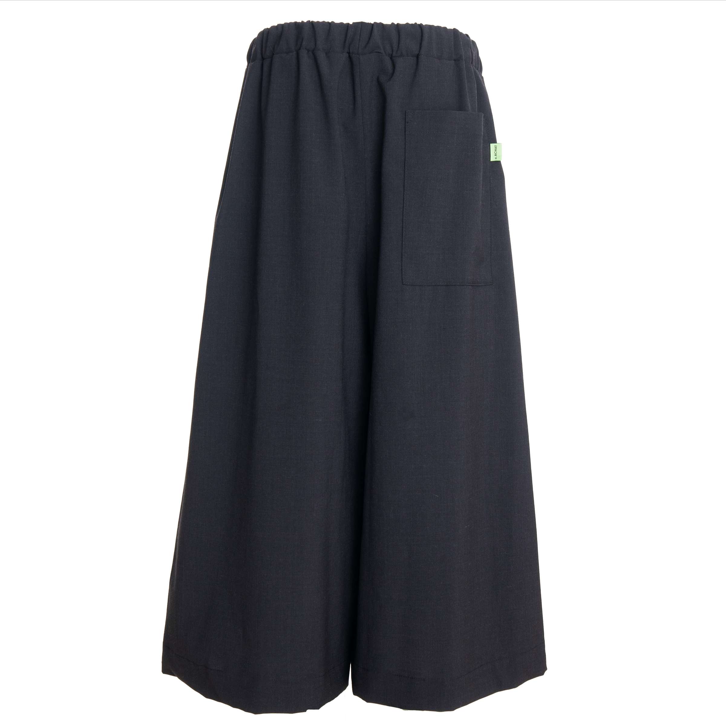 Almost Black Wool Culottes