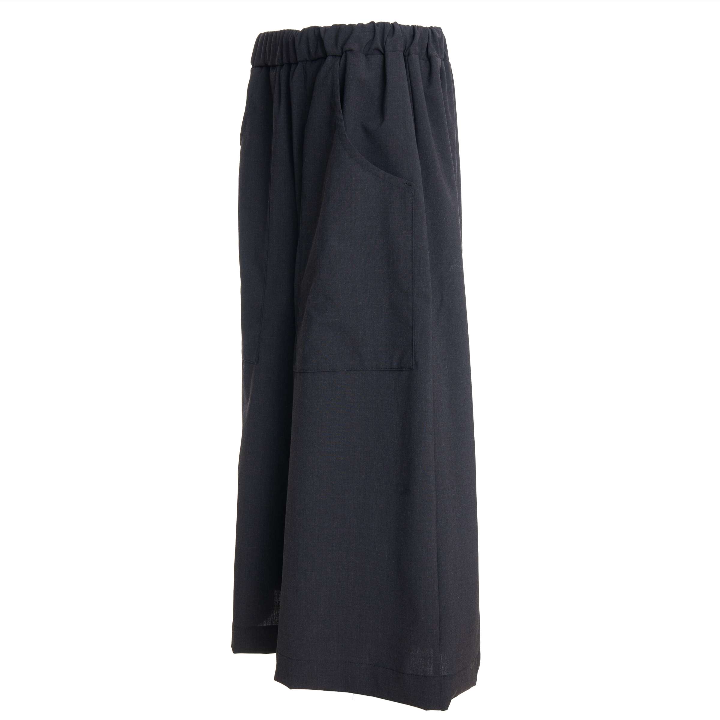 Almost Black Wool Culottes