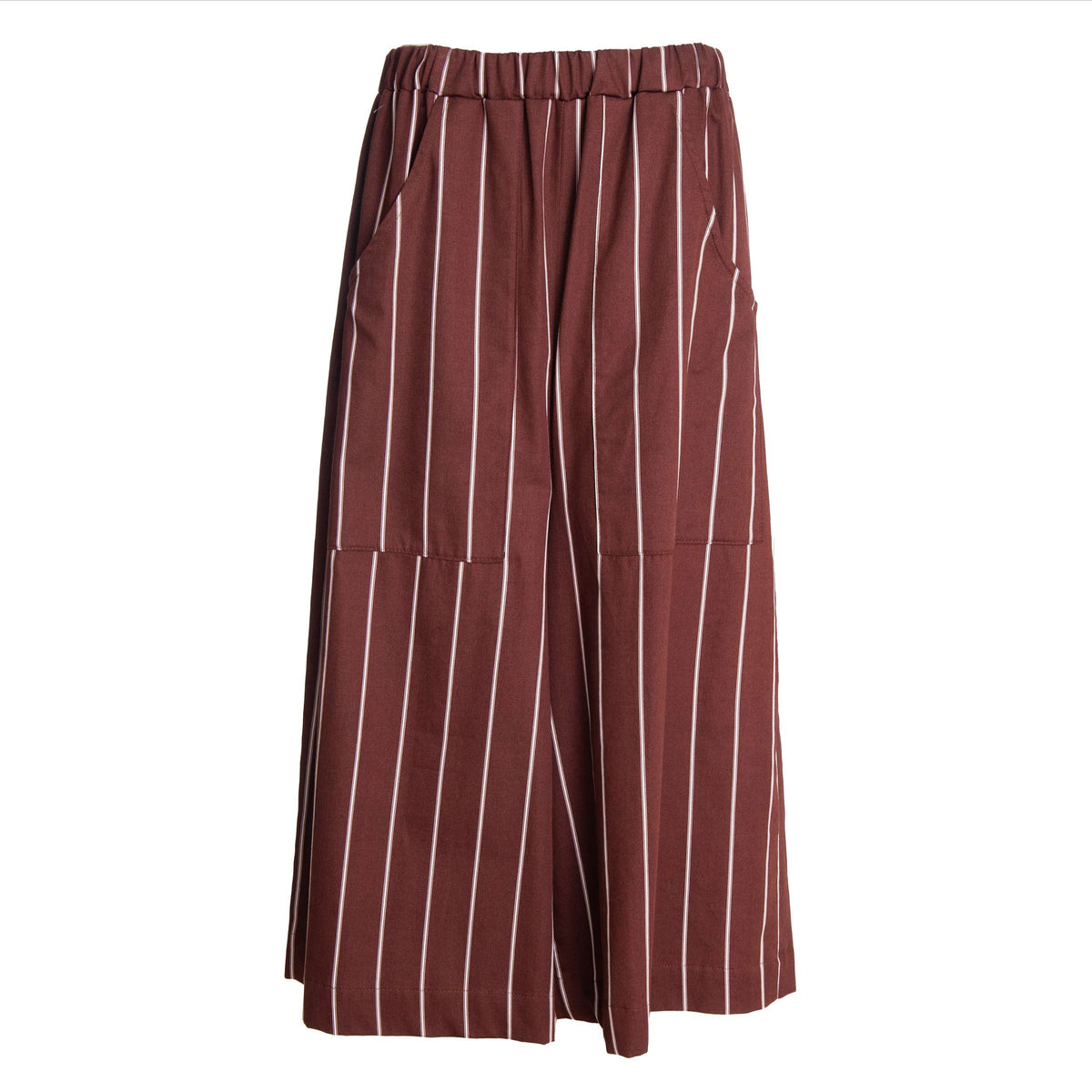 Brown & Beige Cotton Culottes