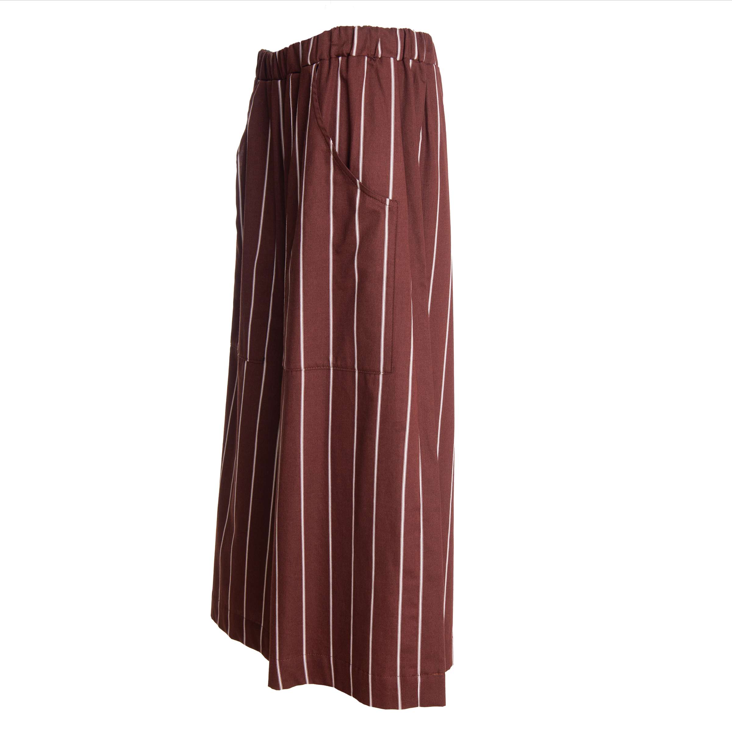 Brown & Beige Cotton Culottes