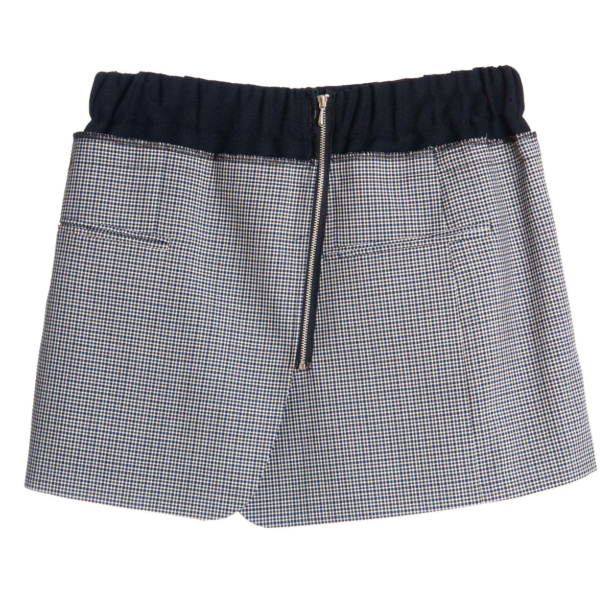Beige & Black "Des" Zip Skirt