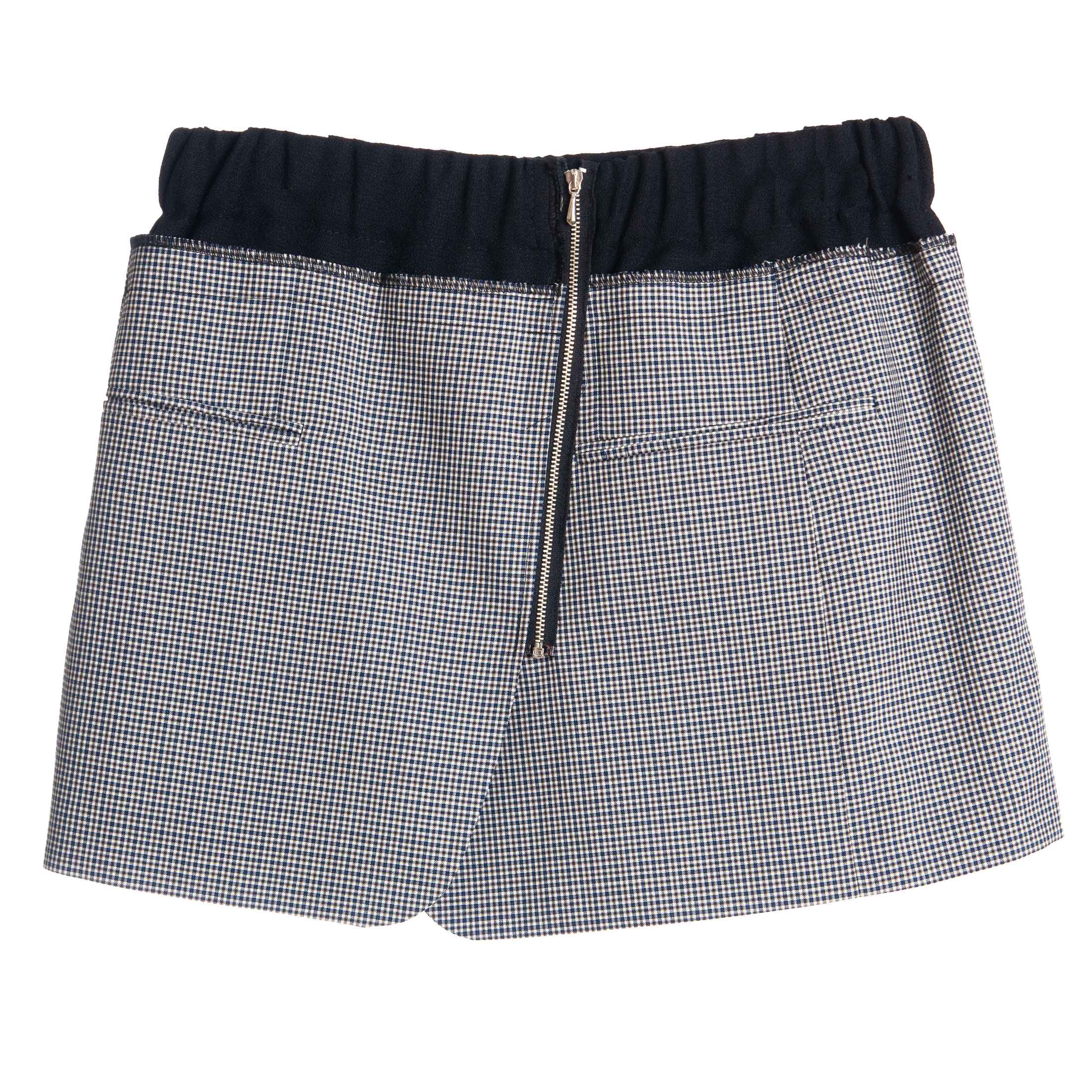Beige & Black "Des" Zip Skirt