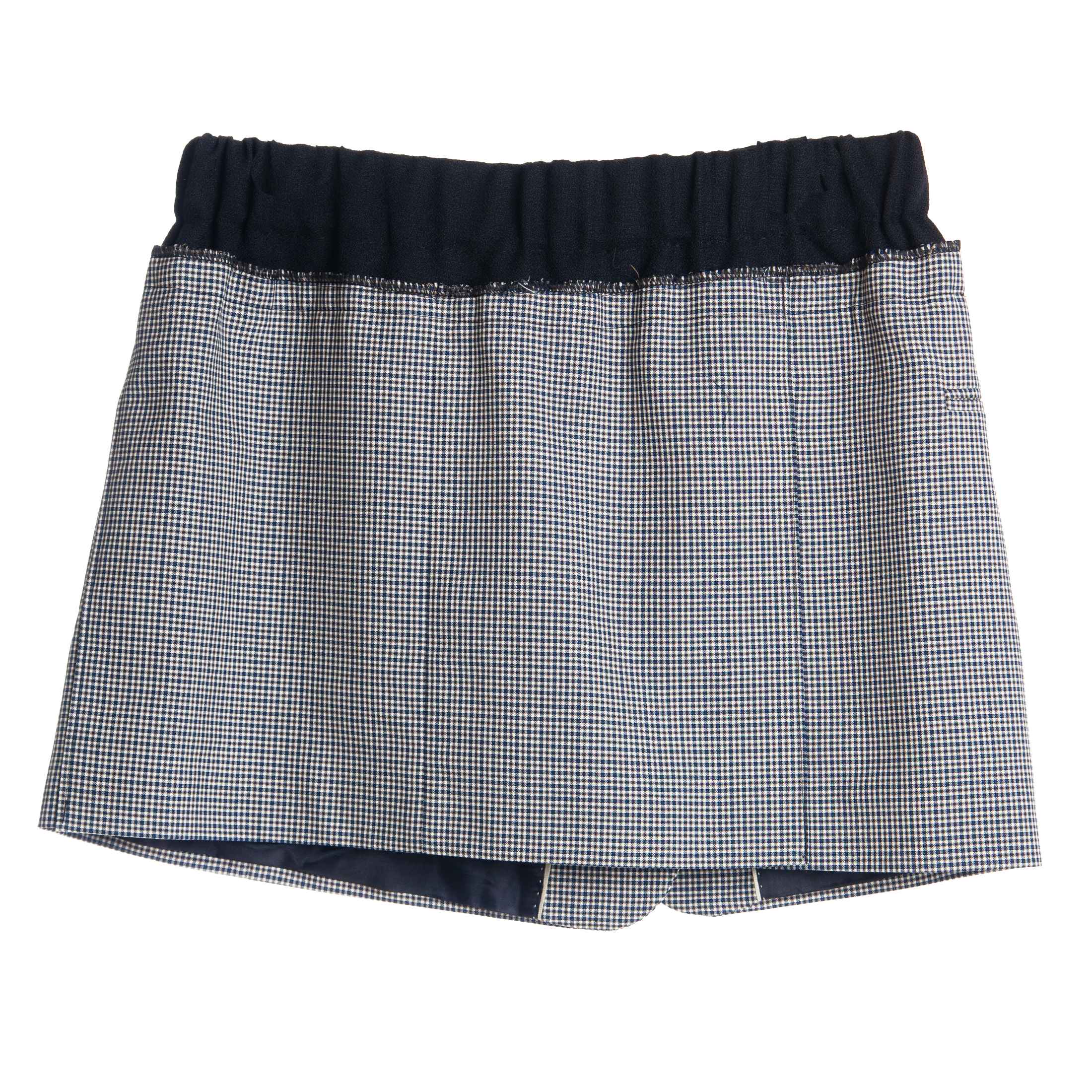 Beige & Black "Des" Zip Skirt