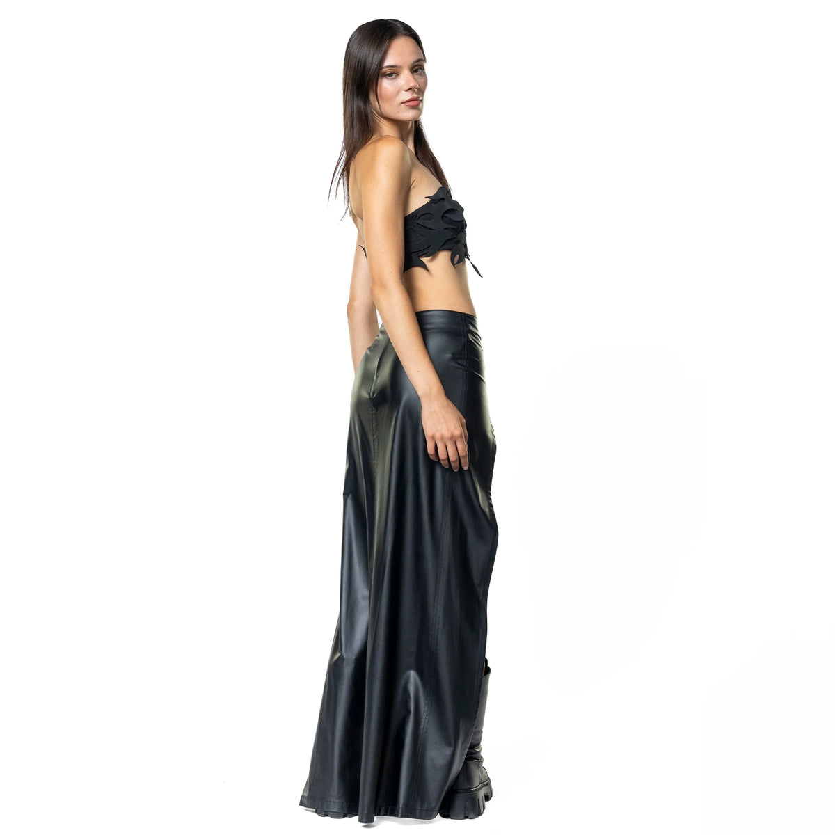 Misfit Faux Leather Maxi Skirt