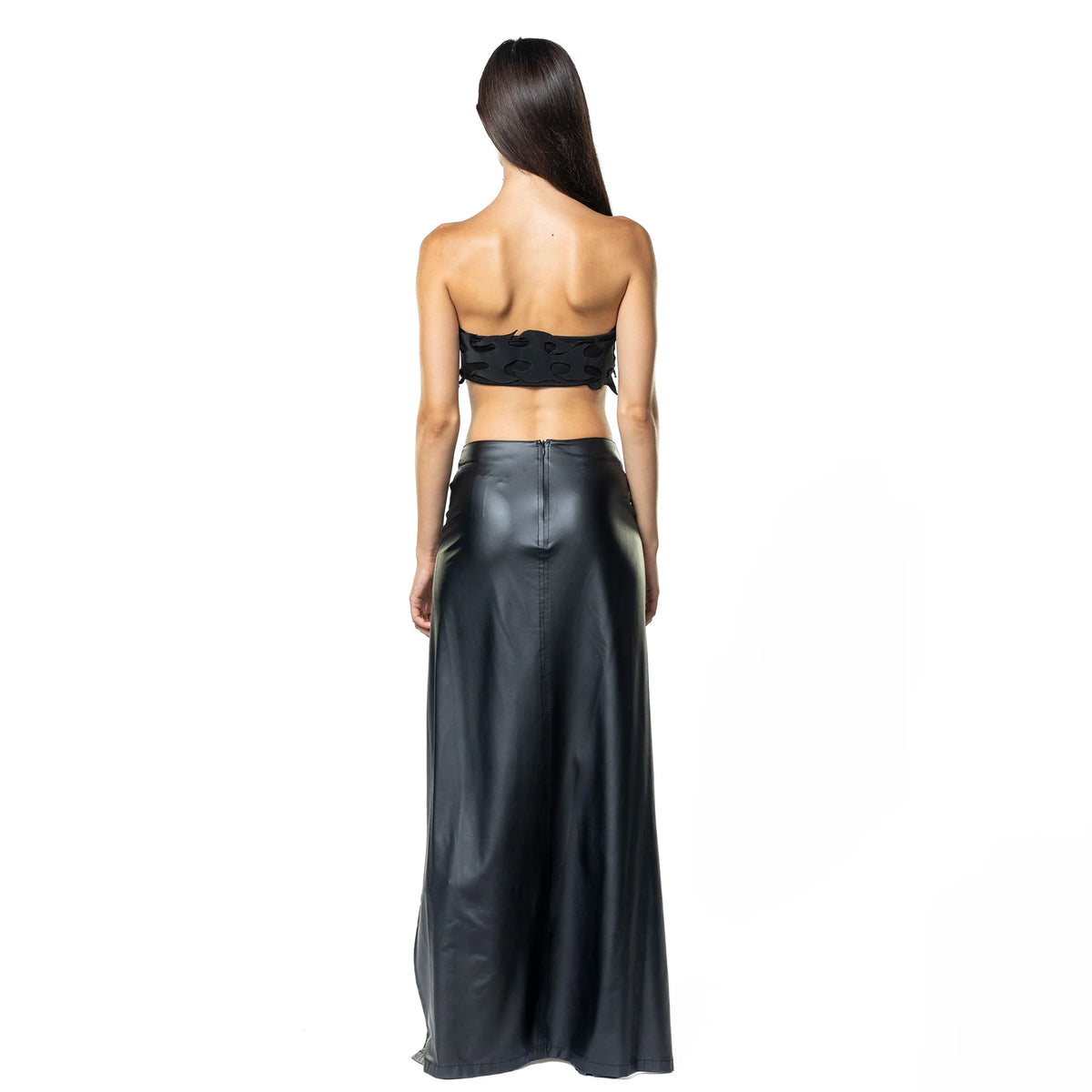 Misfit Faux Leather Maxi Skirt