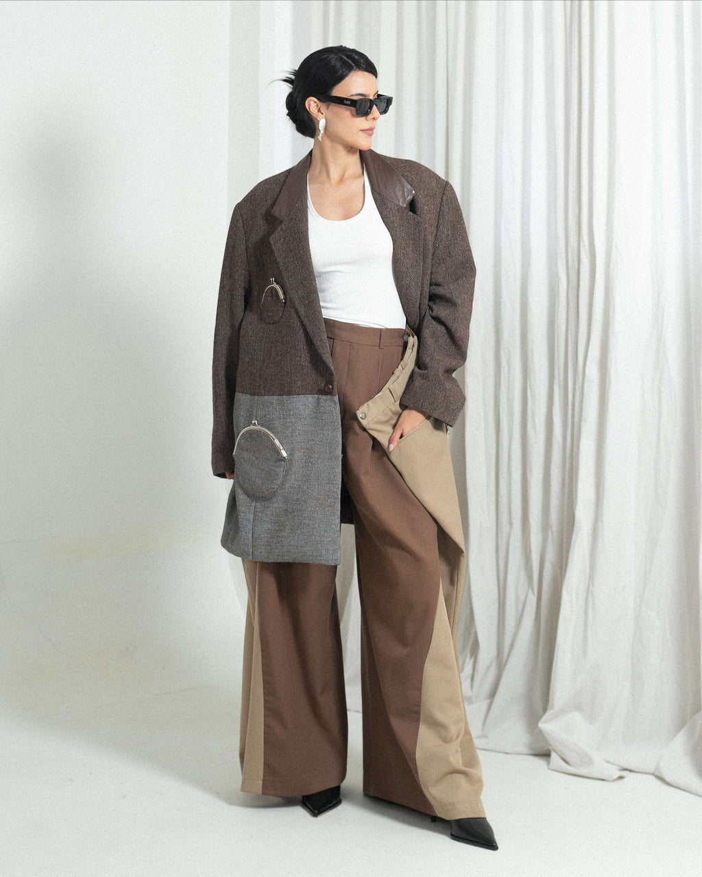 Blazer mit Vintage-Geldbörsentaschen