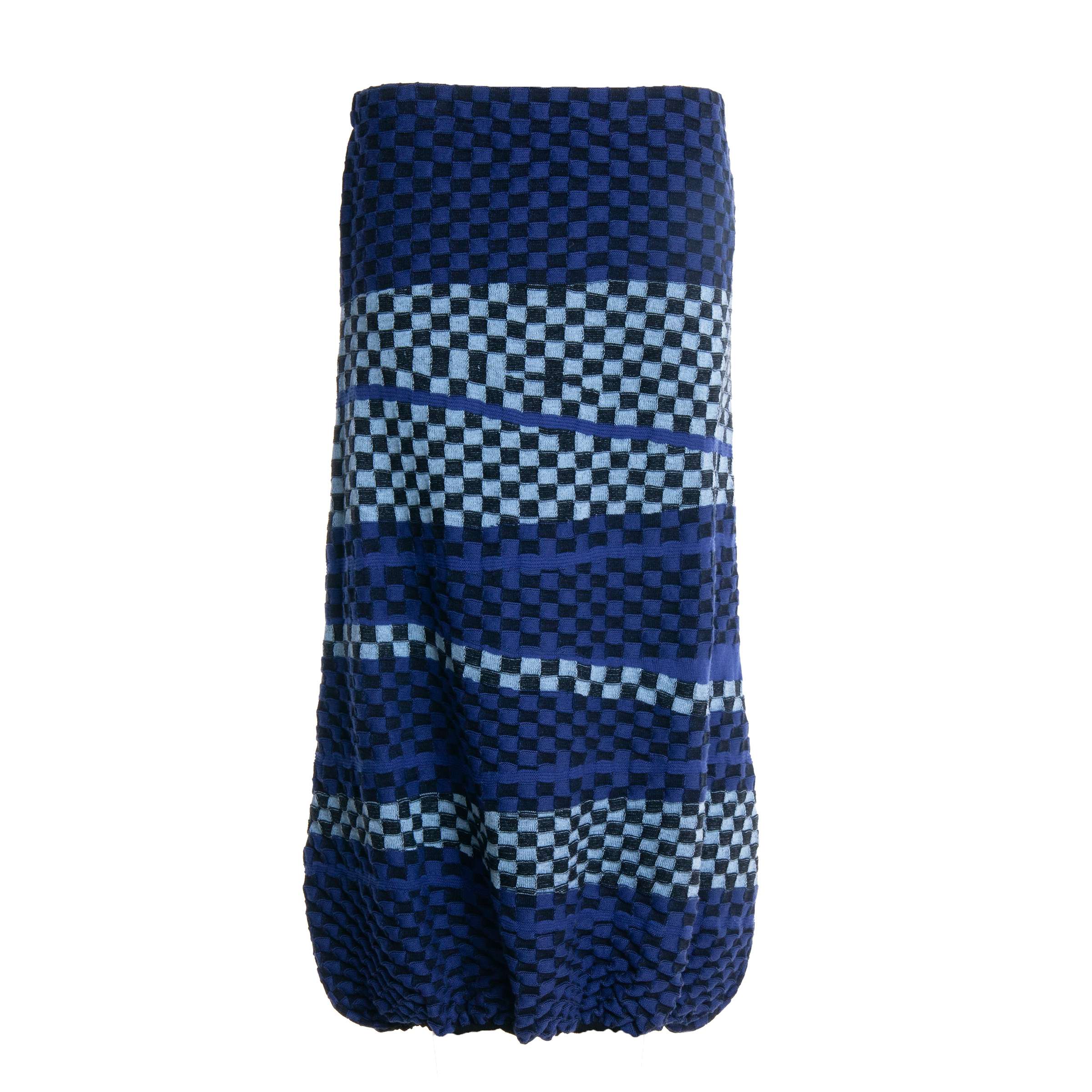 Checkered Wavy Puff Skirt