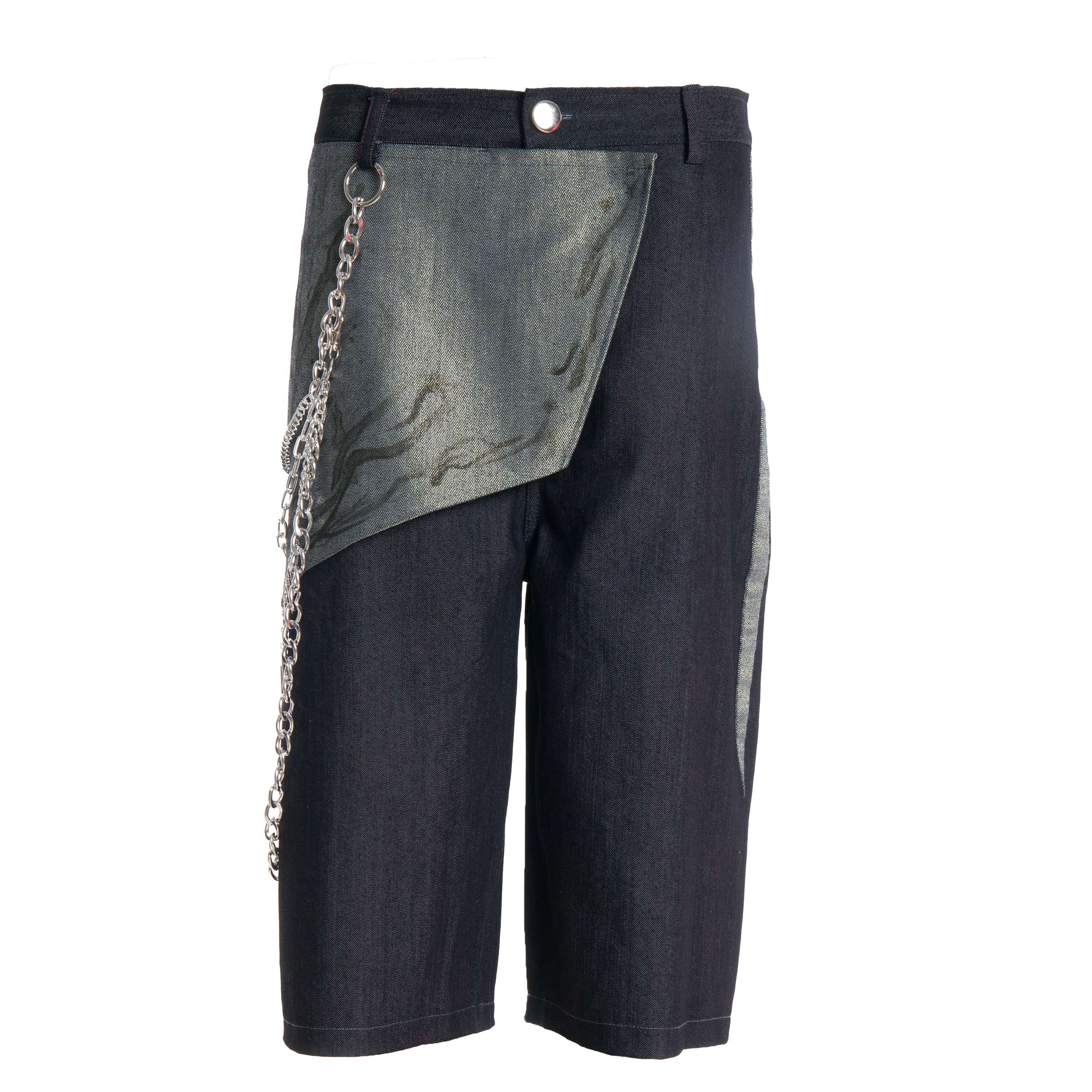 Painted Denim Bermuda