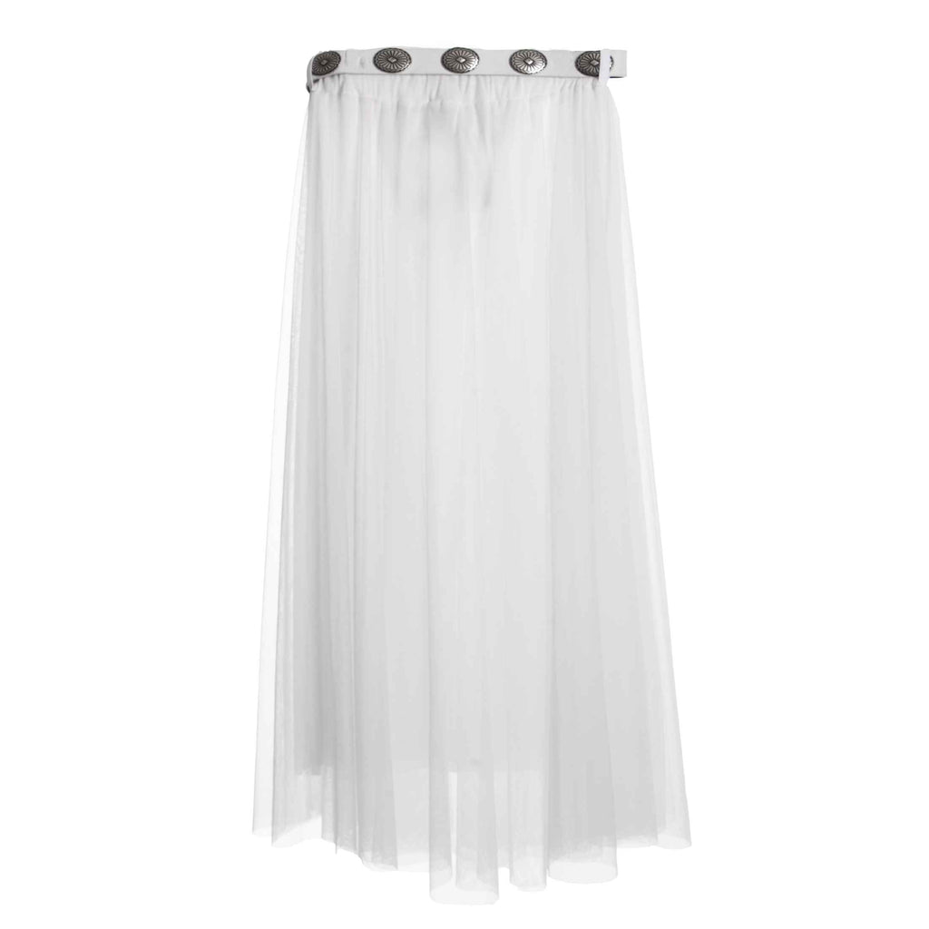 White "She Wolf" Oversized Tulle Skirt