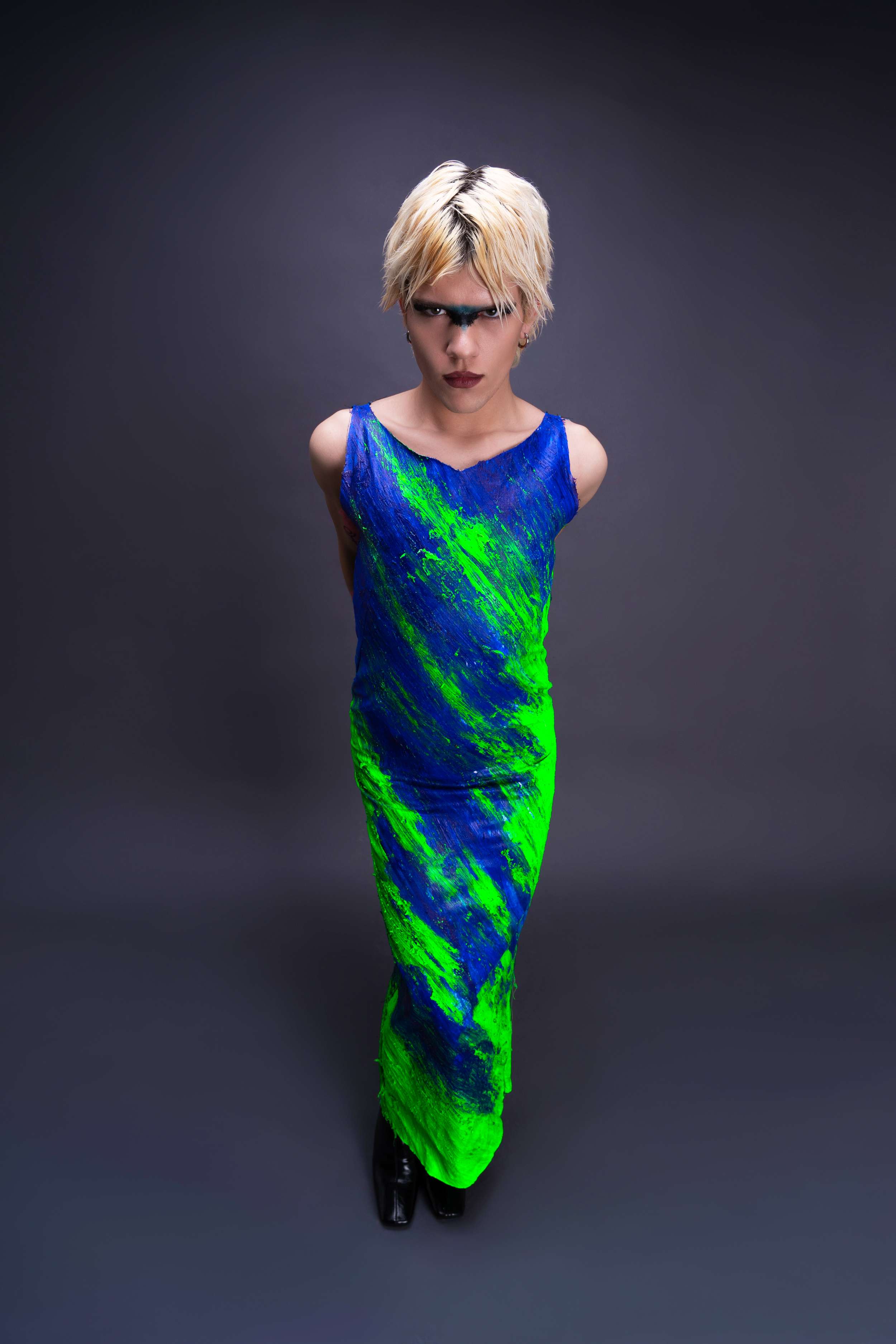 Blue-Green-Neon Dress