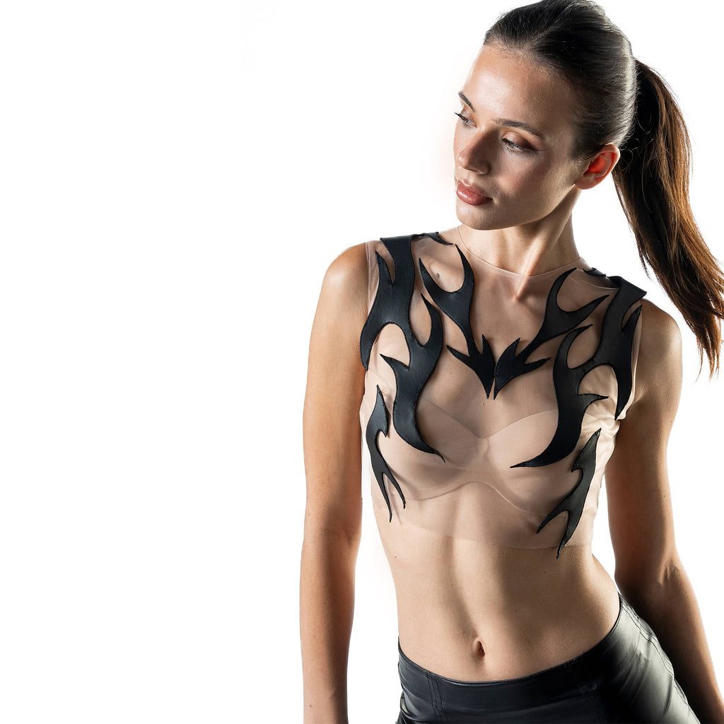Enair Sheer Tulle Top