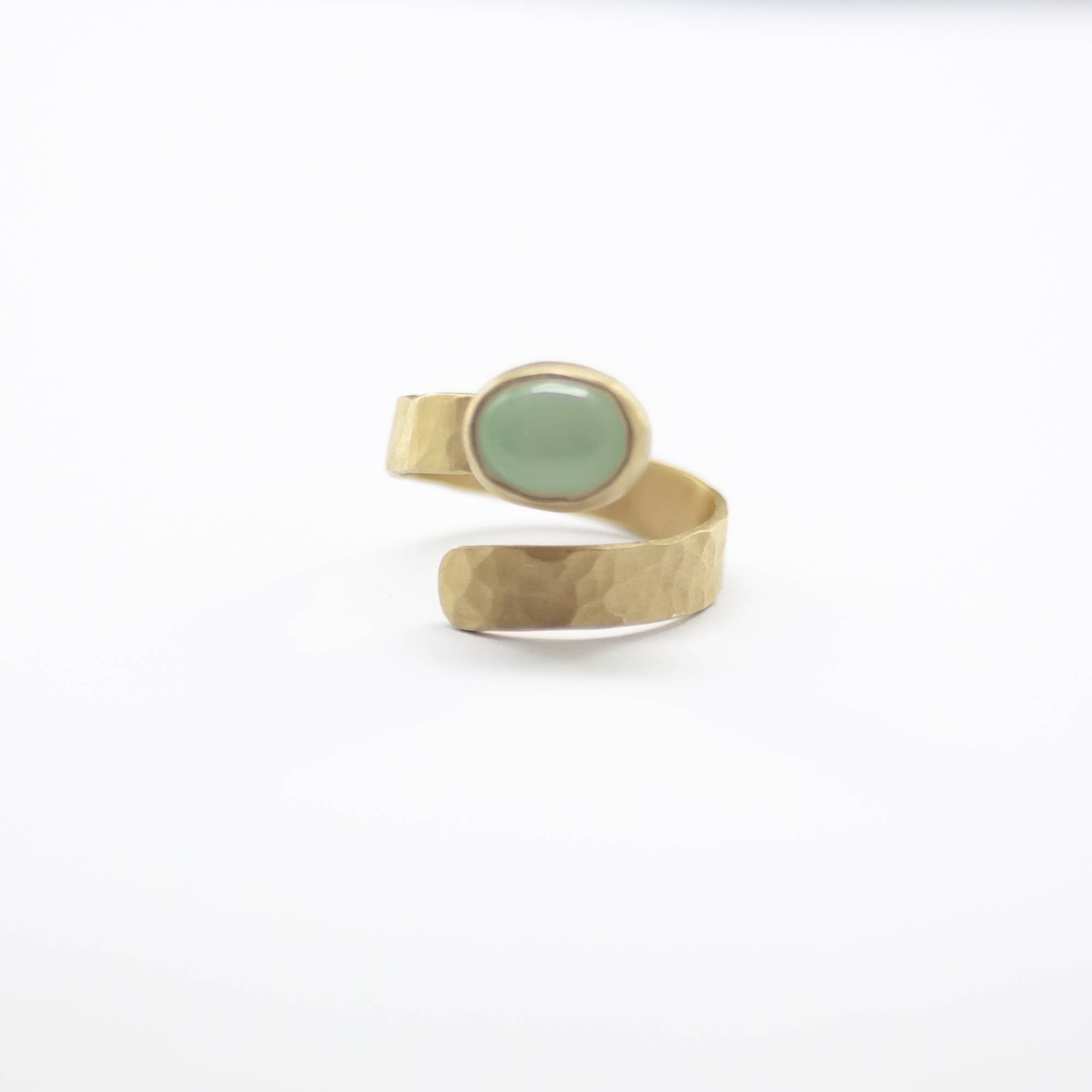 SADE Chrysoprase Ring - Gold