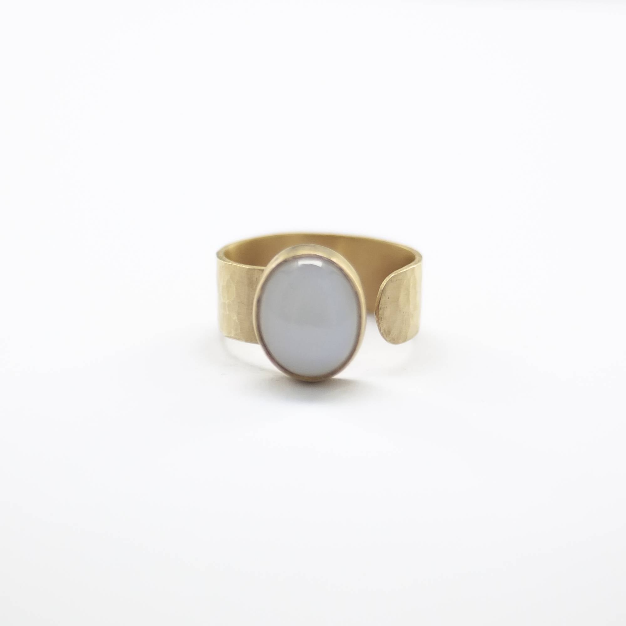 SADE Chalcedony Ring - Gold