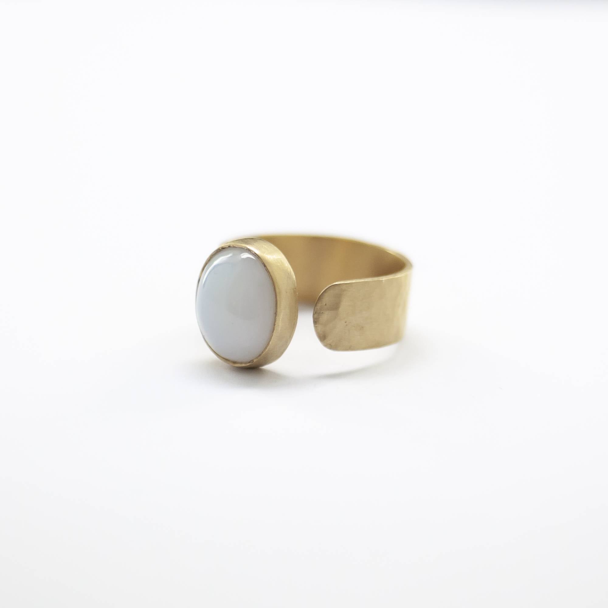 SADE Chalcedony Ring - Gold