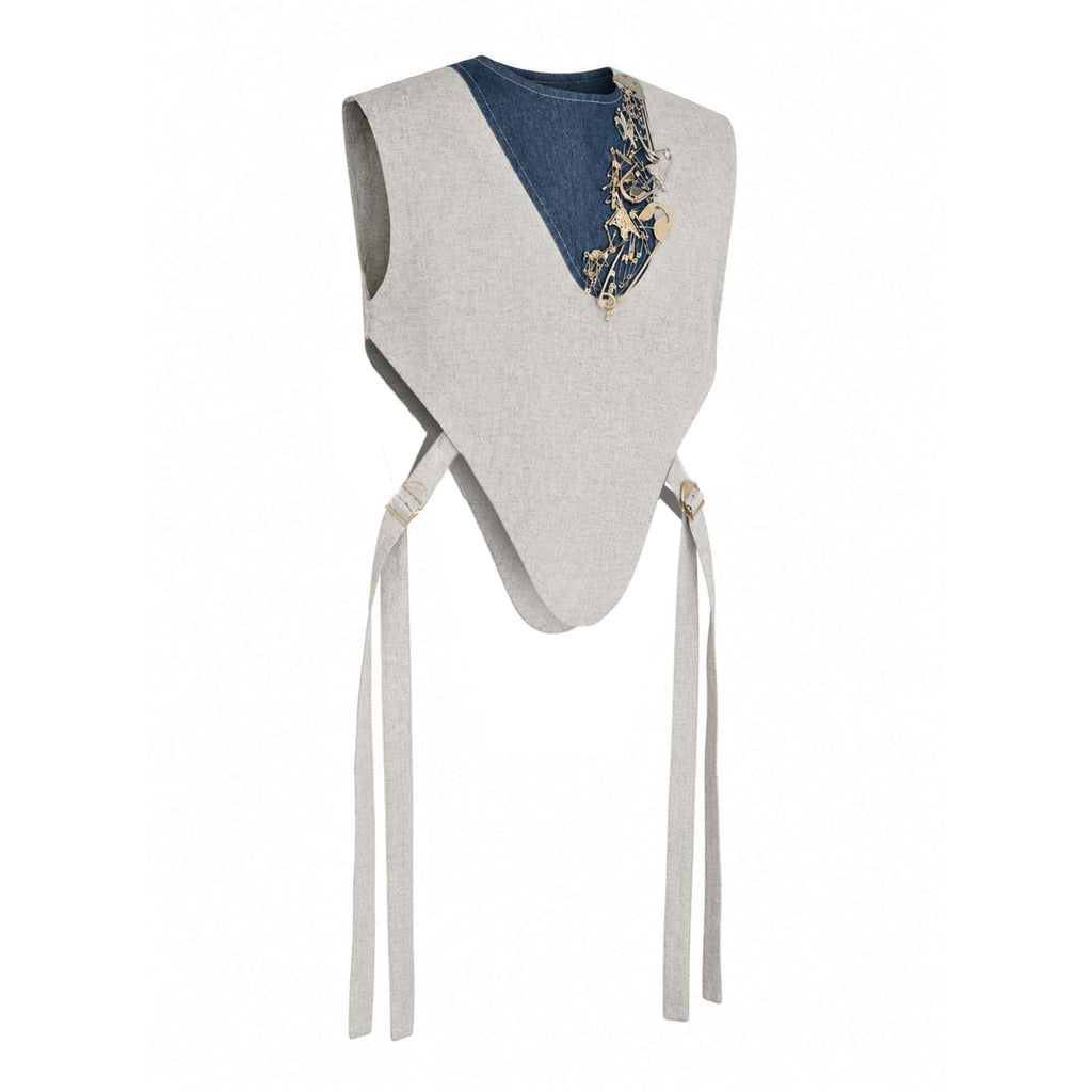 Grey Denim Vest