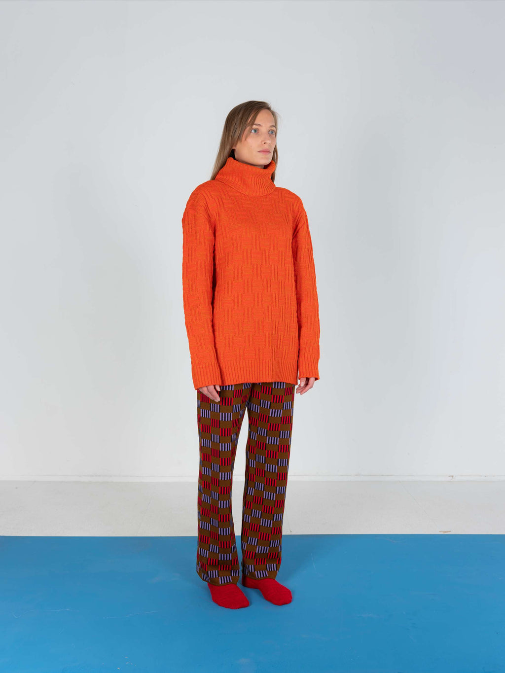 Multicolor Geo Jacquard Pants