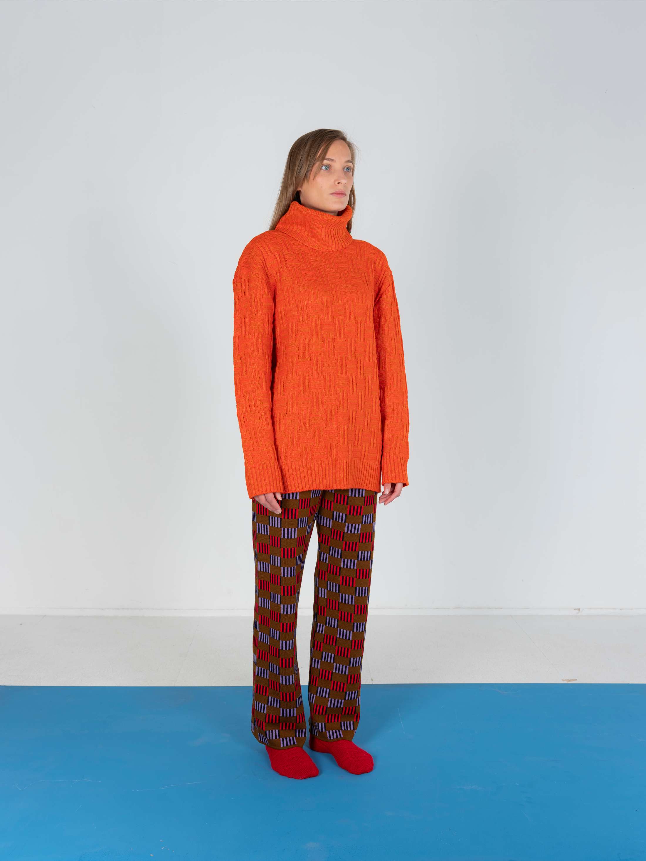 Multicolor Geo Jacquard Pants