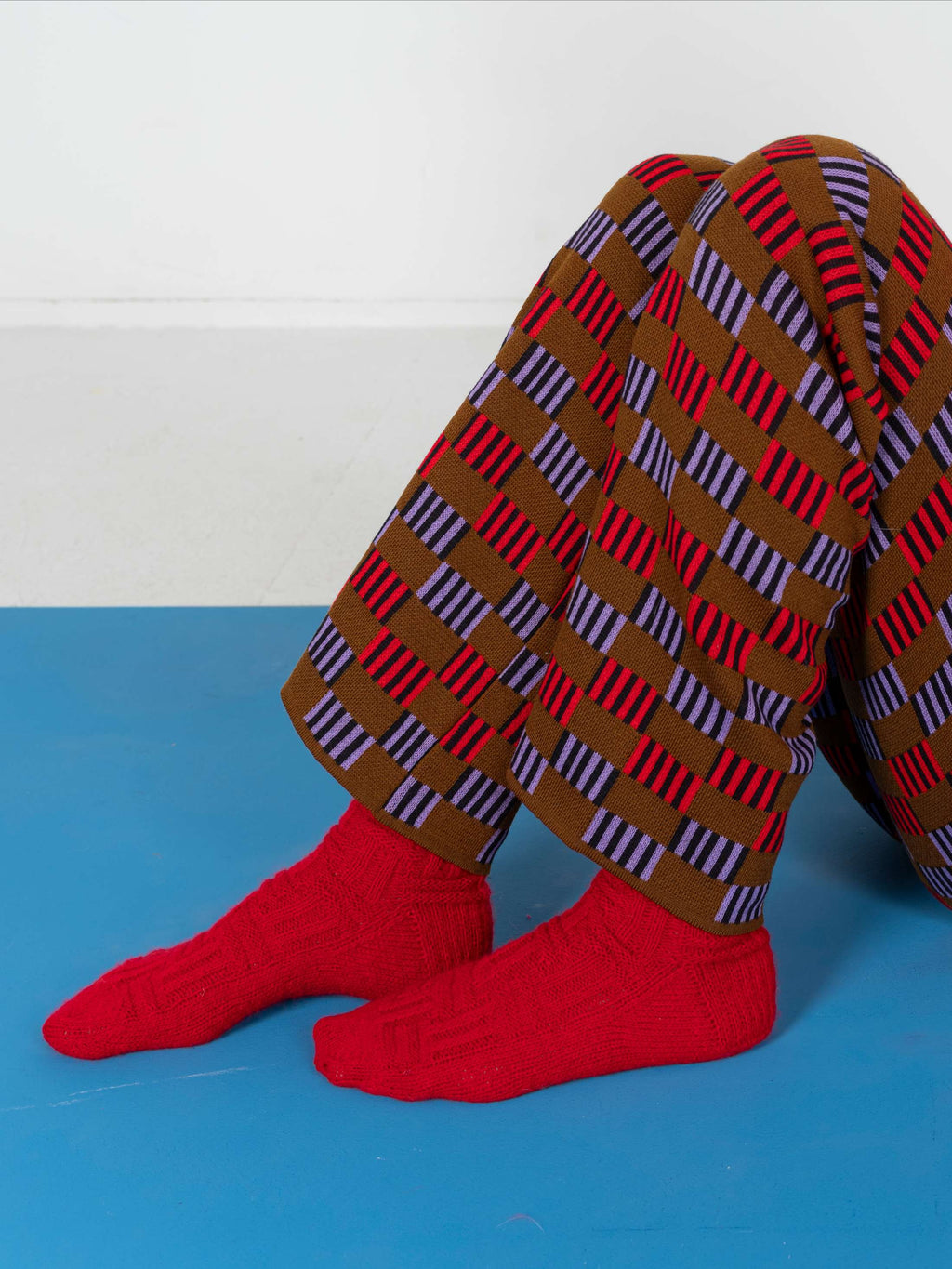Multicolor Geo Jacquard Pants