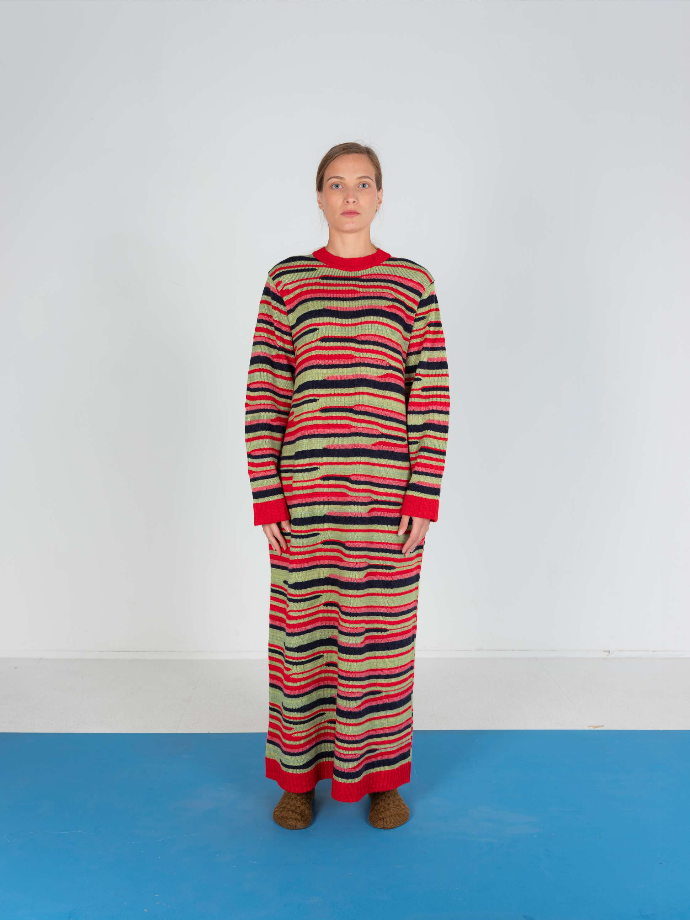 Multicolor Jacquard Maxi Dress