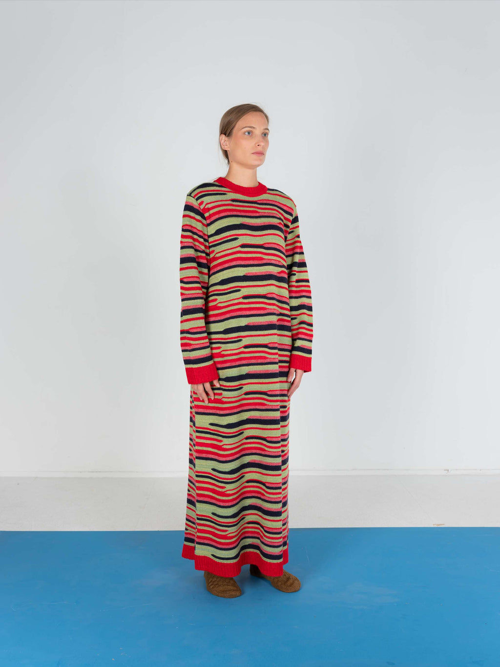 Multicolor Jacquard Maxi Dress