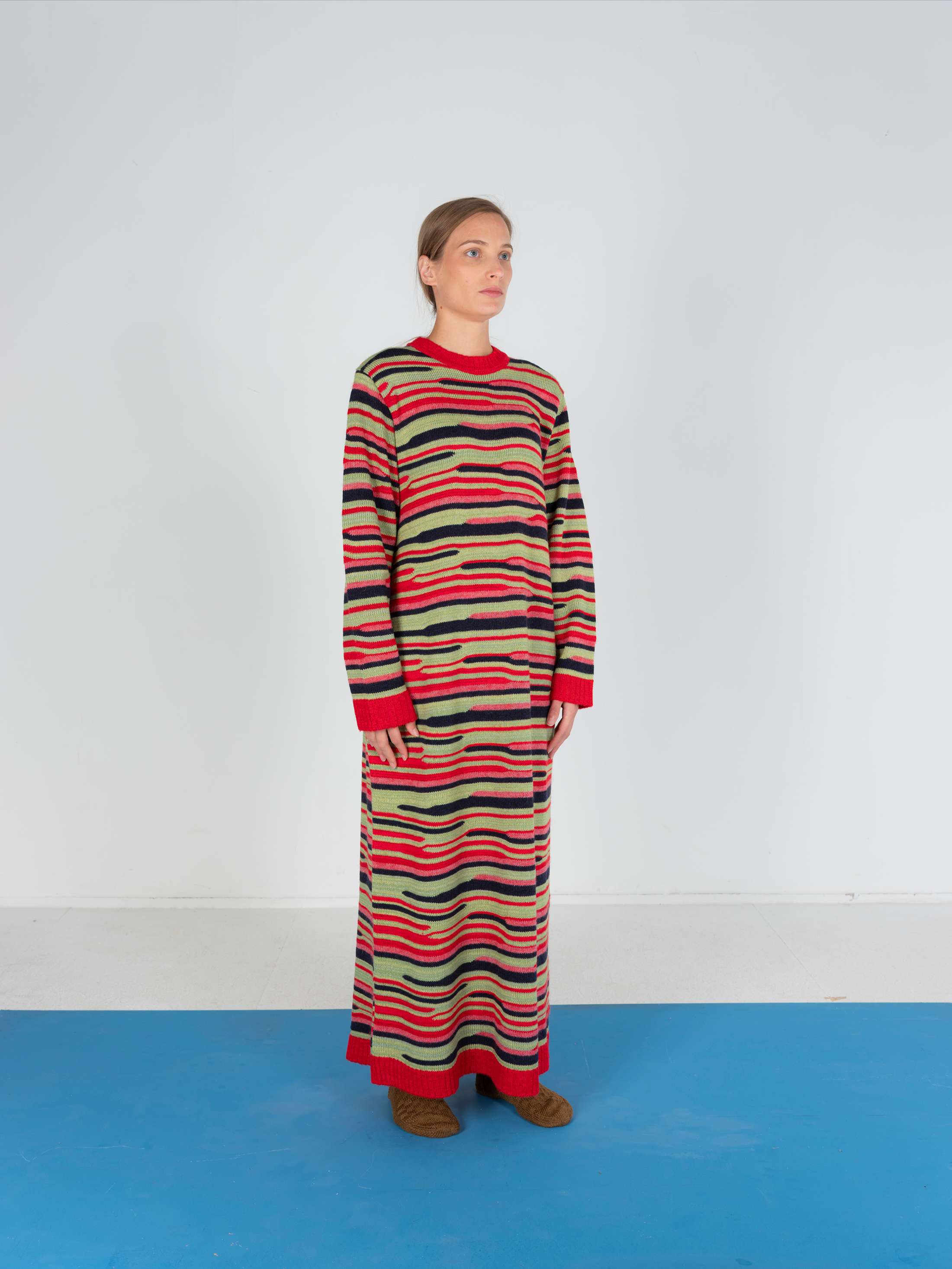 Multicolor Jacquard Maxi Dress