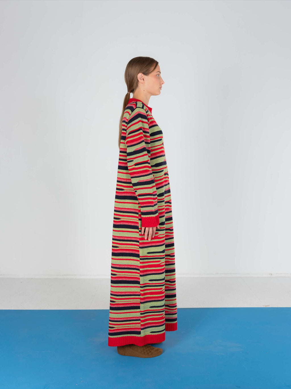 Multicolor Jacquard Maxi Dress