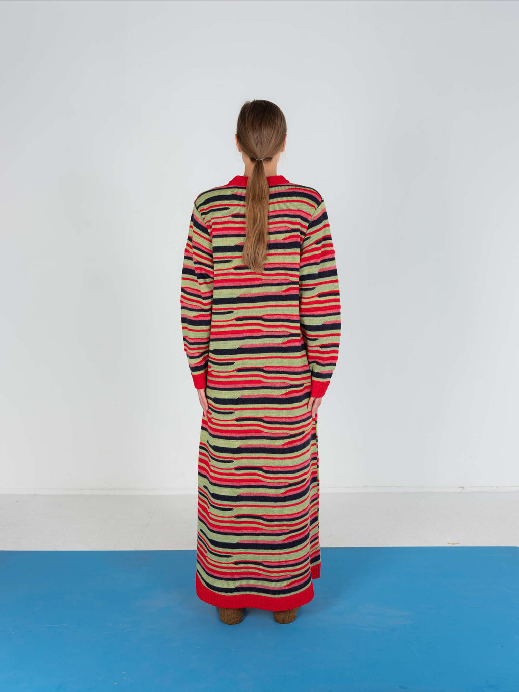 Multicolor Jacquard Maxi Dress