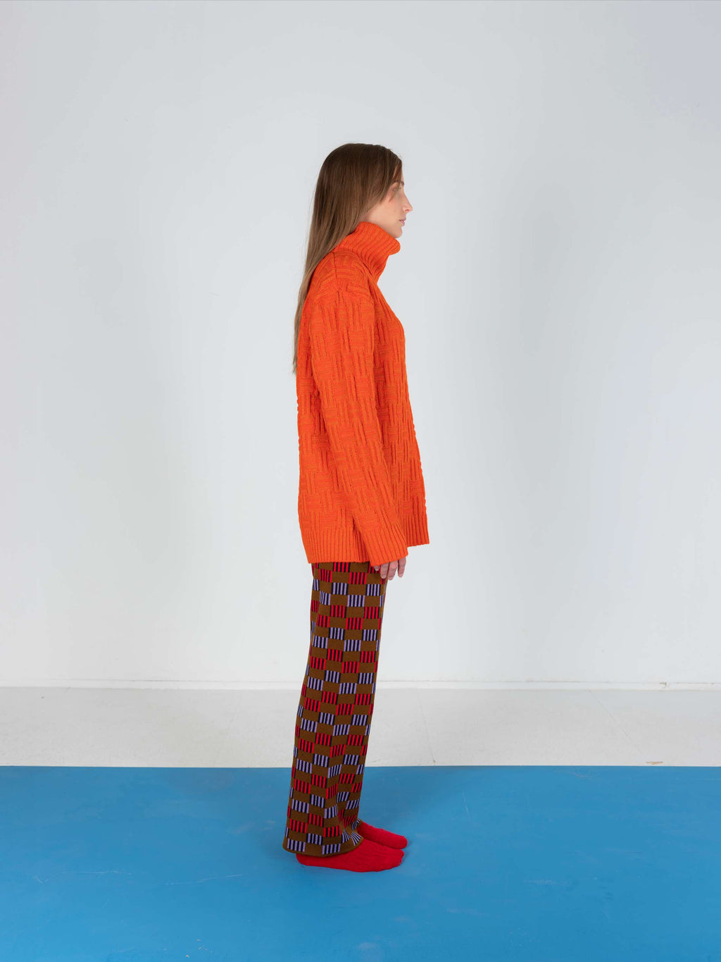 Multicolor Geo Jacquard Pants