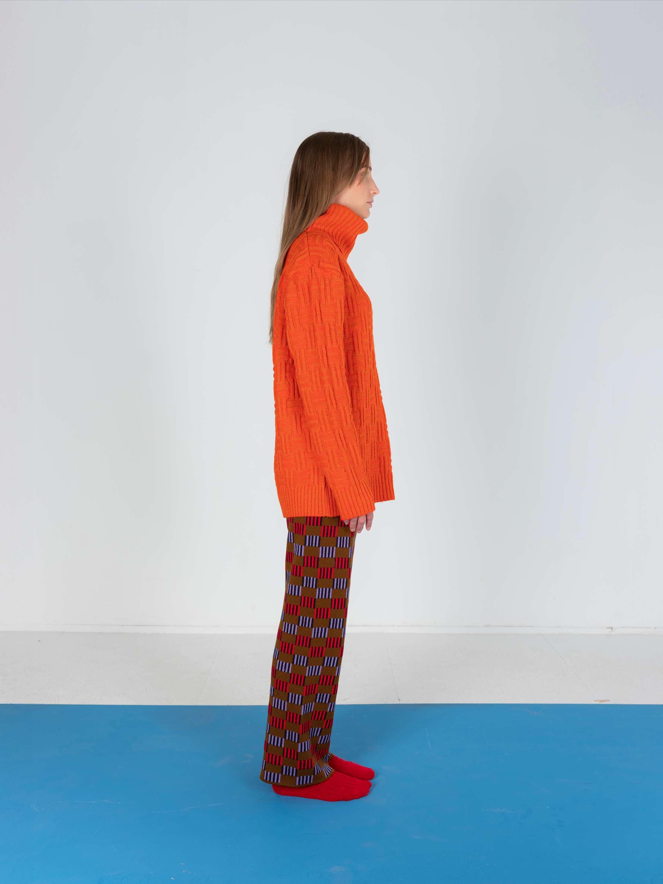 Multicolor Geo Jacquard Pants