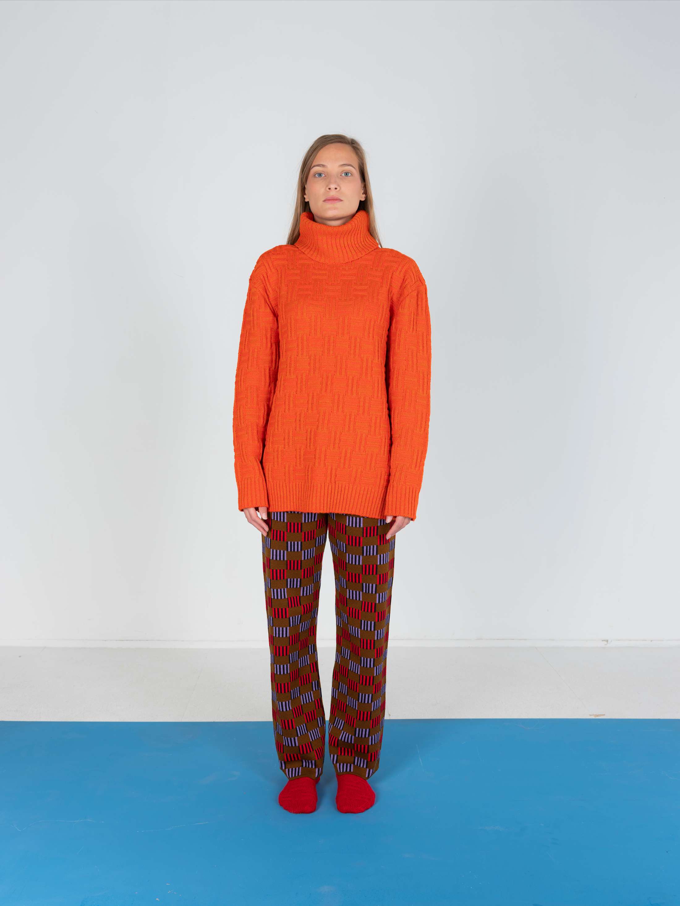 Multicolor Geo Jacquard Pants