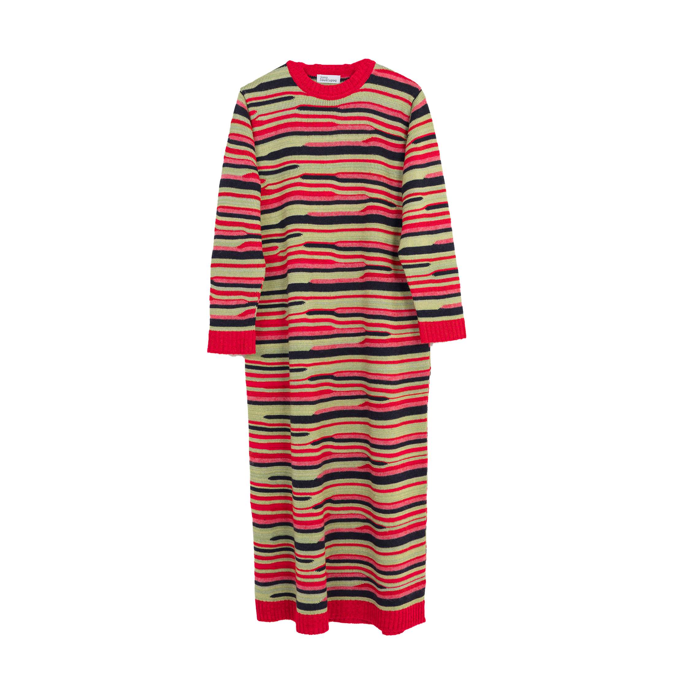 Multicolor Jacquard Maxi Dress