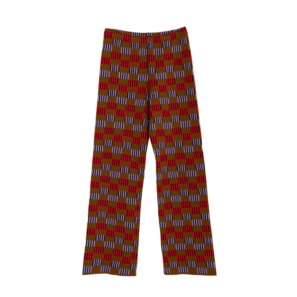 Multicolor Geo Jacquard Pants