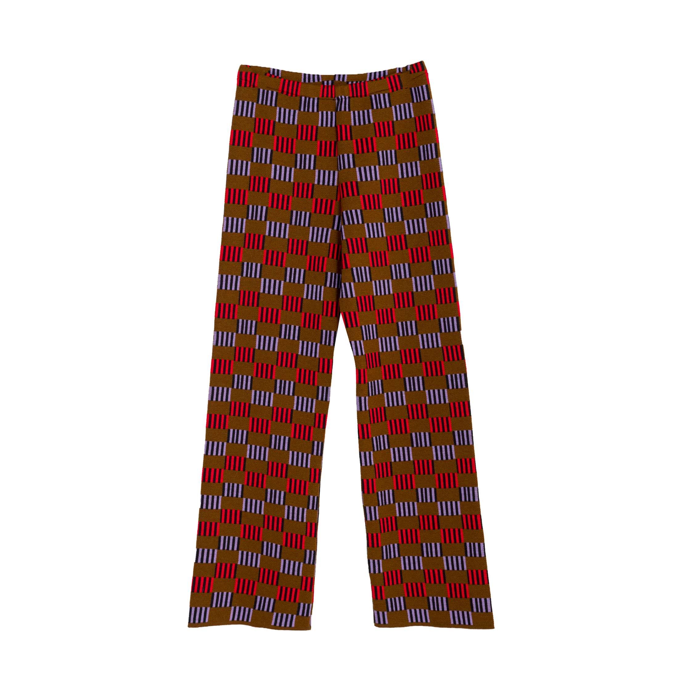 Multicolor Geo Jacquard Pants