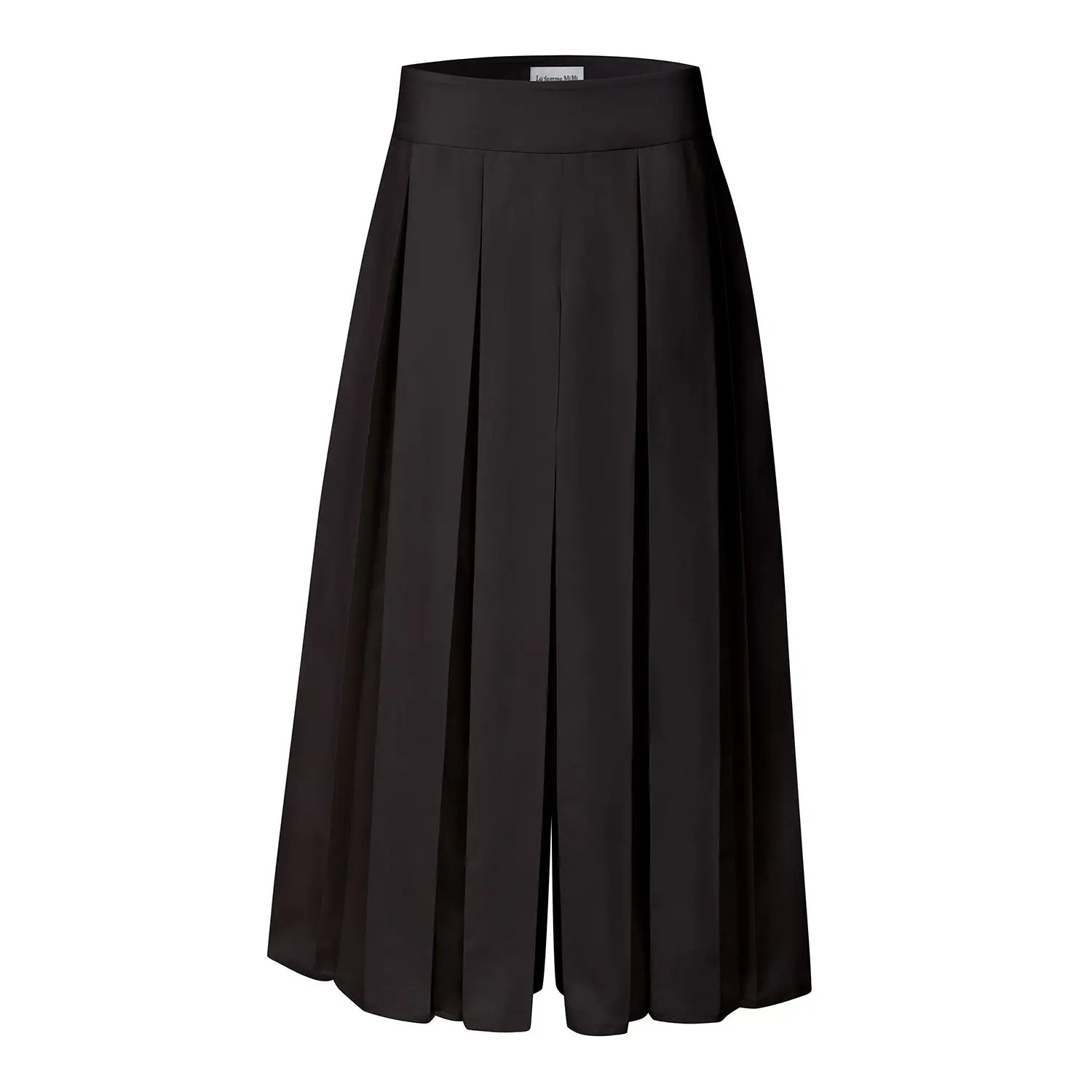 Black Plissé Trousers